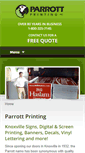 Mobile Screenshot of parrottprinting.com