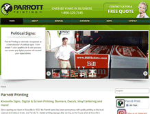 Tablet Screenshot of parrottprinting.com